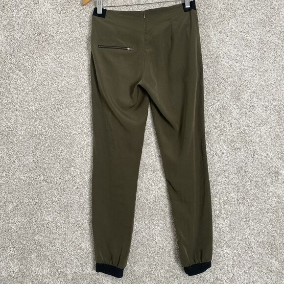 Barney’s‎ New York Army Green & Black Joggers Zipper Back Pocket pants Size 2 - Picture 4 of 11